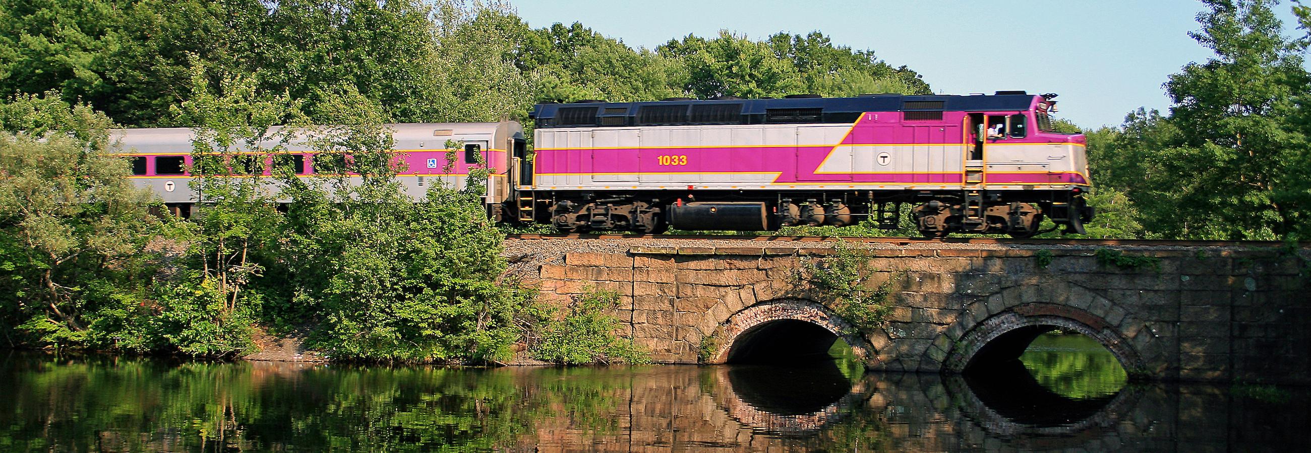 commuter rail on bridge ashland