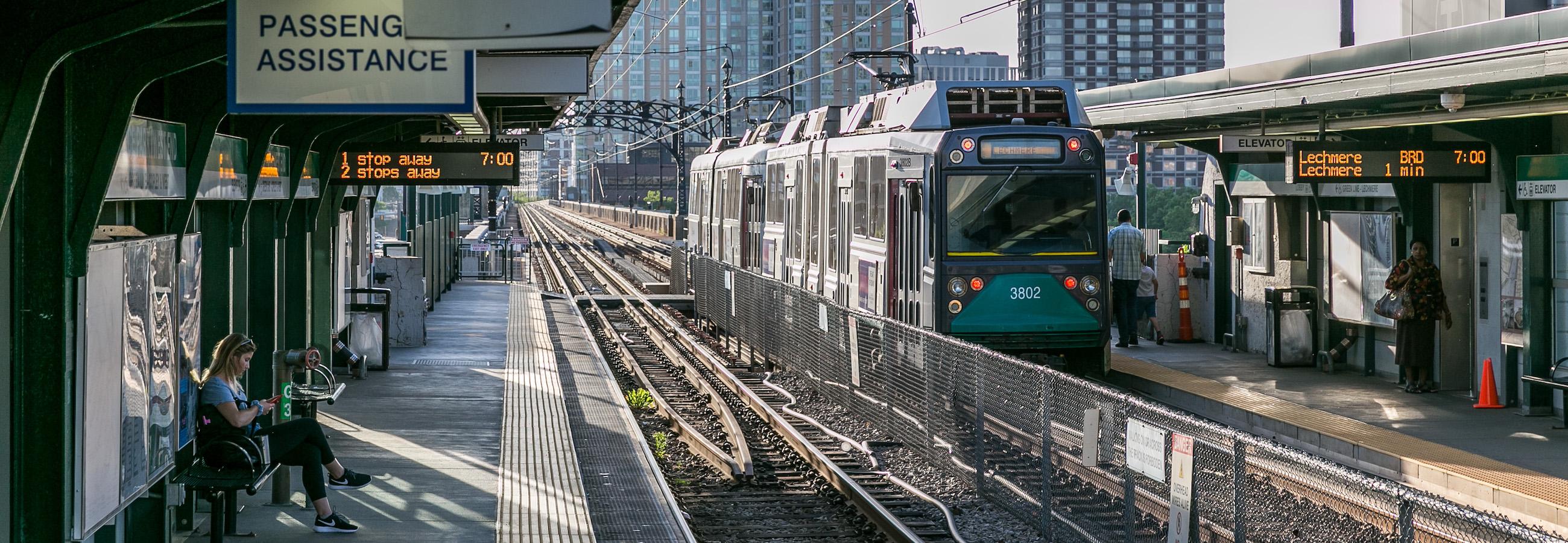 Green Line train in station