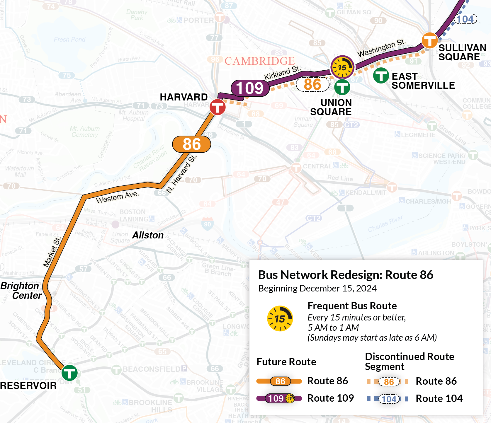 A bus network map displaying routes, stops, and connections.